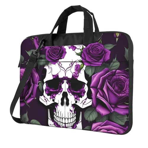Aubnva Lila Rose Skelett Druck leichte vielseitige Büro Arbeit Tasche Stilvolle und funktionale Laptoptasche Damen Herren Aubnva Lila Rose Skelett Druck leichte vielseitige Büro Arbeit Tasche Stilvolle und funktionale Laptoptasche Damen Herren von Aubnva