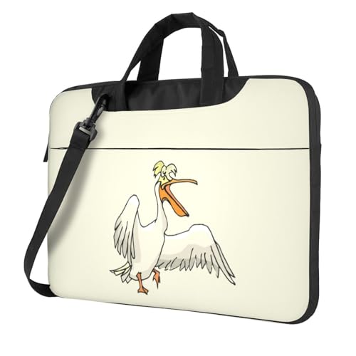 Aubnva Lustiger Pelikandruck, leicht, vielseitig, Büro, Arbeit, stilvolle und funktionale Laptoptasche, für Damen und Herren, Schwarz , 13 inch Aubnva Lustiger Pelikandruck, leicht, vielseitig, Büro, Arbeit, stilvolle und funktionale Laptoptasche, für Damen und Herren, Schwarz , 13 inch von Aubnva