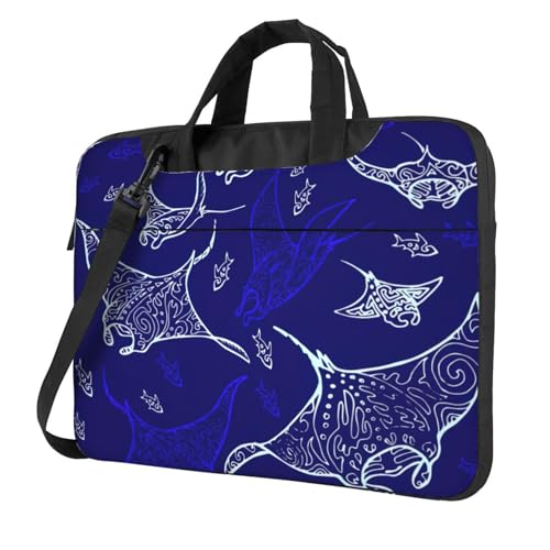 Aubnva Manta Ray and Fish Print Lightweight Versatile Office Work Bag Stylish And Functional Laptop Bag Women Men, Schwarz , 14 inch Aubnva Manta Ray and Fish Print Lightweight Versatile Office Work Bag Stylish And Functional Laptop Bag Women Men, Schwarz , 14 inch von Aubnva