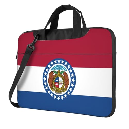 Aubnva Missouri State Flag Print Leichte vielseitige Büro-Arbeitstasche Stilvolle und funktionale Laptoptasche Damen Herren, Schwarz , 15.6 inch Aubnva Missouri State Flag Print Leichte vielseitige Büro-Arbeitstasche Stilvolle und funktionale Laptoptasche Damen Herren, Schwarz , 15.6 inch von Aubnva