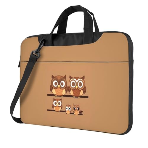 Aubnva Niedliche große braune Cartoon-Eulen-Druck, leicht, vielseitig, Büro-Arbeitstasche, stilvolle und funktionale Laptop-Tasche, für Damen und Herren, Schwarz , 13 inch Aubnva Niedliche große braune Cartoon-Eulen-Druck, leicht, vielseitig, Büro-Arbeitstasche, stilvolle und funktionale Laptop-Tasche, für Damen und Herren, Schwarz , 13 inch von Aubnva