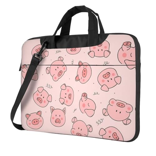 Aubnva Pinke süße Schweine-Druck-leichte vielseitige Büro-Arbeitstasche stilvolle und funktionale Laptoptasche für Damen und Herren, Schwarz , 15.6 inch Aubnva Pinke süße Schweine-Druck-leichte vielseitige Büro-Arbeitstasche stilvolle und funktionale Laptoptasche für Damen und Herren, Schwarz , 15.6 inch von Aubnva