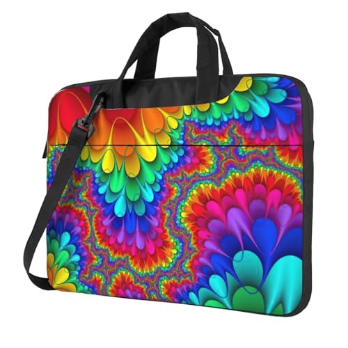 Aubnva Rainbow Tie Dye-Red Print Leichte vielseitige Büro-Arbeitstasche Stilvolle und funktionale Laptoptasche Damen Herren von Aubnva