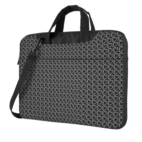Aubnva Schwarze und weiße Sonnenblumen-Druck, leicht, vielseitig, Büro-Arbeitstasche, stilvolle und funktionale Laptop-Tasche, für Damen und Herren, Schwarz , 15.6 inch Aubnva Schwarze und weiße Sonnenblumen-Druck, leicht, vielseitig, Büro-Arbeitstasche, stilvolle und funktionale Laptop-Tasche, für Damen und Herren, Schwarz , 15.6 inch von Aubnva