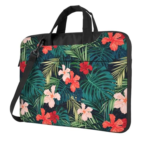 Aubnva Sommer-Hawaii-Druck, leicht, vielseitig, Büro, Arbeit, stilvolle und funktionale Laptoptasche, für Damen und Herren, Schwarz , 14 inch Aubnva Sommer-Hawaii-Druck, leicht, vielseitig, Büro, Arbeit, stilvolle und funktionale Laptoptasche, für Damen und Herren, Schwarz , 14 inch von Aubnva