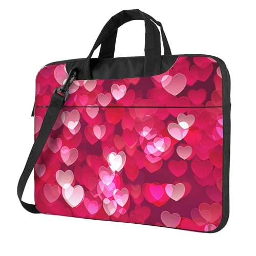Aubnva Valentine'S Day Love Heart Print Lightweight Versatile Office Work Bag Stylish And Functional Laptop Bag Women Men, Schwarz , 14 inch von Aubnva