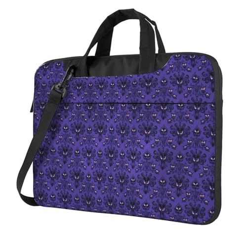 Leichte vielseitige Büro-Arbeitstasche mit Haunted Mansion-Aufdruck, stilvolle und funktionale Laptoptasche, für Damen und Herren, Schwarz , 13 inch von Aubnva