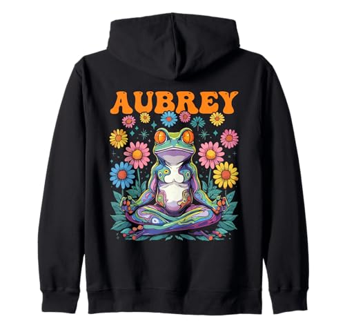 Aubrey Skurriles Frosch-Design für Mädchen, Name Aubrey Kapuzenjacke von Aubrey Designs for Girls Name Aubrey
