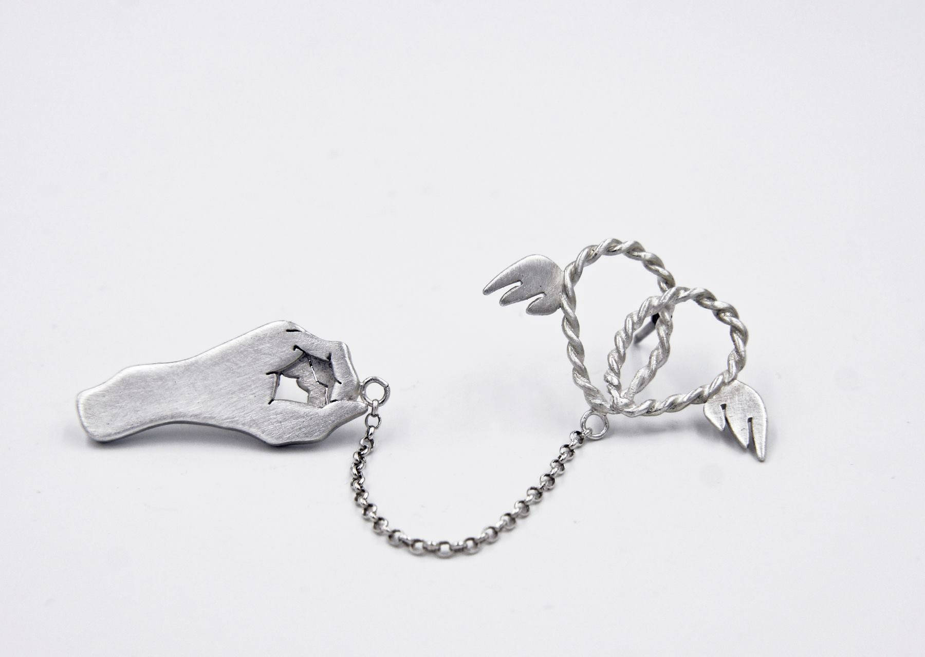Doppel Brosche - Liebe Ist Wie Das Fliegen Eines Drachens Sterling Silber Doppel Brosche - Liebe Ist Wie Das Fliegen Eines Drachens Sterling Silber von Aucoeurdore