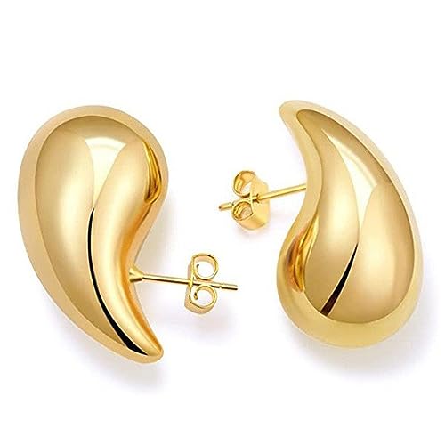 Aucuu Chunky Ohrringe, 18k Ohrringe Dupes für Damen, Hypoallergene Earrings von Aucuu