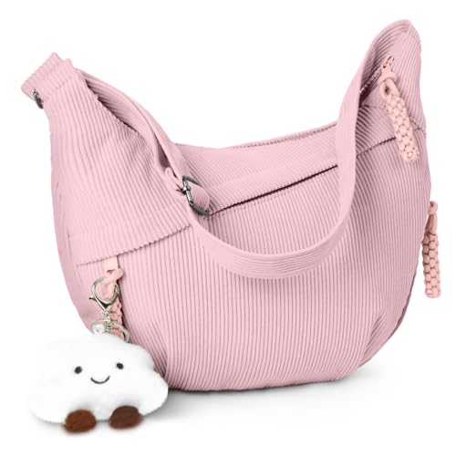 Aucuu Crossbody Bag Damen Umhängetasche, Halbmond Crossbody Bag, Cord Tasche Casual Schultertasche, Hobo Halfmoon Bag mit Verstellbarer Schultergurt, Bauchtasche Damen für Arbeit Reisen Alltag Aucuu Crossbody Bag Damen Umhängetasche, Halbmond Crossbody Bag, Cord Tasche Casual Schultertasche, Hobo Halfmoon Bag mit Verstellbarer Schultergurt, Bauchtasche Damen für Arbeit Reisen Alltag von Aucuu