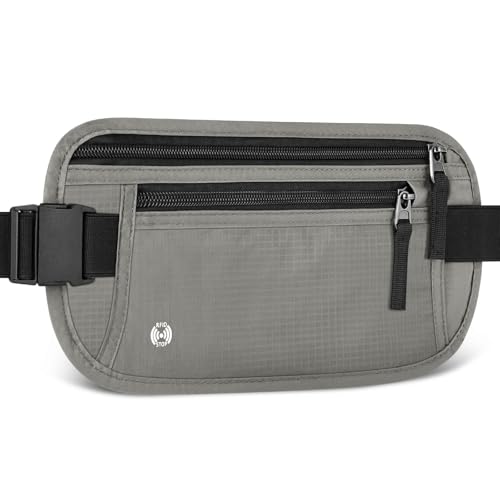 Aucuu Geldgürtel für Damen und Herren, Diebstahlsicher Flache Bauchtasche mit RFID-Schutz, Ultraflach Versteckte Geldgürtel, Reise Bauchtasche für Reise Sport, Passt für Reisepass, Telefon und Bargeld Aucuu Geldgürtel für Damen und Herren, Diebstahlsicher Flache Bauchtasche mit RFID-Schutz, Ultraflach Versteckte Geldgürtel, Reise Bauchtasche für Reise Sport, Passt für Reisepass, Telefon und Bargeld von Aucuu