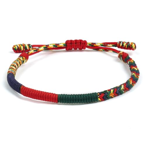 Aucuu Glücksarmband, Freundschaft Armbänder, Geflochtene Freundschaftsarmbänder, Handgefertigt Verstellbar Armbänder, Gewebte Tibet Stil Armband für Frauen Damen Herren Kinder Jungen von Aucuu