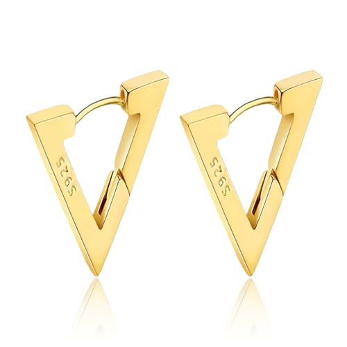 Aucuu Creolen, 925 Silber und 14K Gold Ohrringe, Hypoallergen Sterling Silber, Kleine Klobige Huggie Creolen Für Damen Schmuckgeschenke Aucuu Creolen, 925 Silber und 14K Gold Ohrringe, Hypoallergen Sterling Silber, Kleine Klobige Huggie Creolen Für Damen Schmuckgeschenke von Aucuu