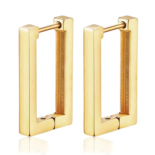 Aucuu Ohrringe Creolen, Silber 925 Ohrringe, 14K Gold Kleine Ohrringe, Hypoallergen Sterling Silber Ohrringe, Kleine Klobige Creolen Ohrringe, Huggie Ohrringe, Ohrringe Für Damen Schmuckgeschenke von Aucuu
