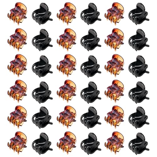 Aucuu Haarklammern, 36 Stück Mini Haarspangen, Klaue Clips, Mini Kunststoff Haar Klemmen, Kunststoff Haarklaue, Rutschfestem Griff klein Jaw Clips, Damen Haargreifer, Haarschmuck für Mädchen Frauen von Aucuu