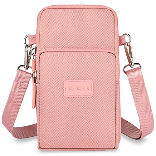 Aucuu Handytasche zum Umhängen Damen, Kleine Umhängetasche mit Kopfhörer Eingang, Geldbörse Damen, Crossbody Schultertasche Handytasche, Verstellbar Abnehmbar Schultergurt für Handy unter 7 Zoll von Aucuu