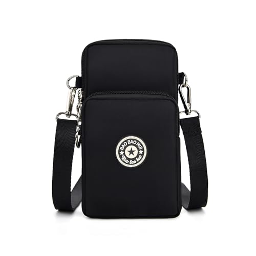 Aucuu Handytasche zum Umhängen Damen，Nylon Kleine Umhängetasche mit Kopfhörer Eingang，Mini Crossbody Schultertasche Handytasche，Handy Schultertasche ür Handy unter 7 Zoll von Aucuu