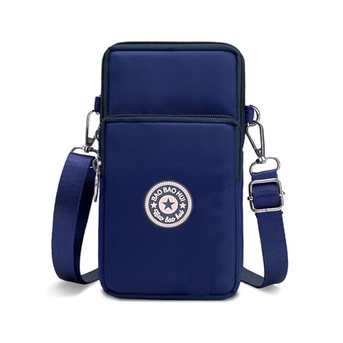 Aucuu Handytasche zum Umhängen Damen，Nylon Kleine Umhängetasche mit Kopfhörer Eingang，Mini Crossbody Schultertasche Handytasche，Handy Schultertasche ür Handy unter 7 Zoll von Aucuu