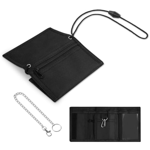 Aucuu Motiv Brustbeutel, Kinder Geldbeutel, Kinder Geldbörse mit Kette Clip, Kinder Portemonnaie mit Sichtfenster zum Umhängen, Trifold Brieftasche Kleine für Jungen Mädchen Portmonee von Aucuu