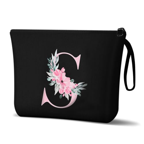 Aucuu Kosmetiktasche Damen Leinwand, Multifunktionaler Make-up-Tasche, Schminktasche, Travel Cosmetic Organizer, Groß Kapazität von Aucuu