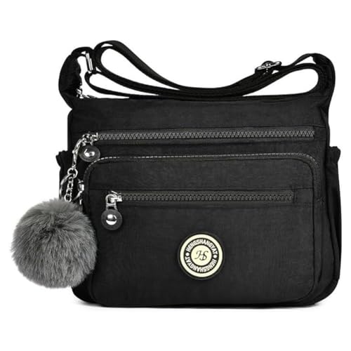 Aucuu Nylon Umhängetasche Damen, Schultertasche Handtaschen Multi Pocket mit Größere Kapazität, Damen Umhängetasche mit Mehreren Taschen, Multifunktionale Crossbody Bag für Arbeit Schule Shopper von Aucuu