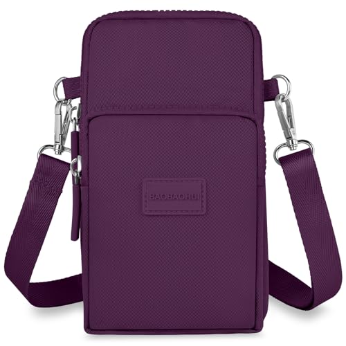 Aucuu Handytasche zum Umhängen Damen, Oxford-Stoff-Handytasche Damen-Umhängetasche Dunkelviolett von Aucuu