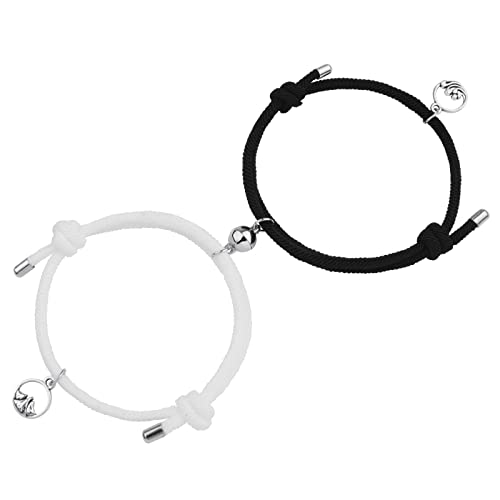 Aucuu Magnetische Paare Armband, Paar Gegenseitige Anziehung Seil Geflochtene, Einstellbare Freundschaftsarmband Set Schmuck Geschenk für Frauen Männer von Aucuu