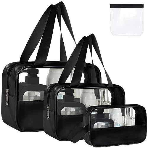 Aucuu Reise Kulturbeutel, Kosmetiktasche, Transparente Kulturtasche Damen, Tragbare wasserdichte Kulturtasche Organizer, Reißverschluss Make-up-Tasche mit Großer Kapazität für Damen Männer von Aucuu