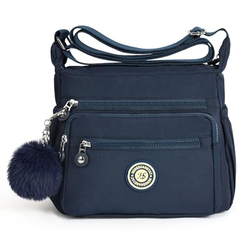 Aucuu Nylon Umhängetasche Damen, Schultertasche Handtaschen Multi Pocket mit Größere Kapazität, Damen Umhängetasche mit Mehreren Taschen, Multifunktionale Crossbody Bag für Arbeit Schule Shopper von Aucuu