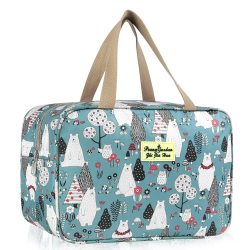 Aucuu Volle Größe Kulturbeutel, Reise Kulturbeutel, Kosmetiktasche Damen, Reise Make-up Taschen Organizer, Groß Waschtasche Make up Tasche mit Griff für Zubehör, für Damen Herren von Aucuu
