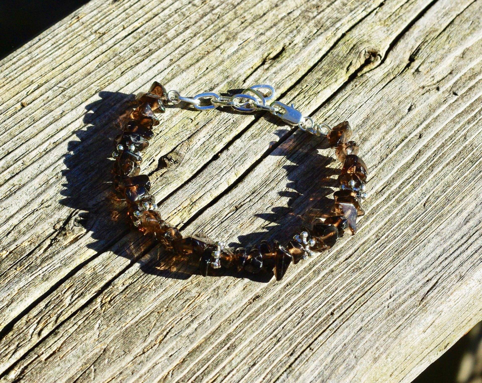 Rauchquarz Armband ~ Natürliche Unregelmäßige Chip Steine von AudacityWear