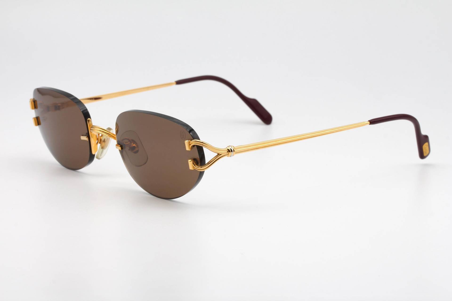 Cartier Portofino Vintage-Sonnenbrille, Hergestellt in Frankreich, 90Er Jahre - Neuer Alter Lagerbestand von AudaxEyewearCH