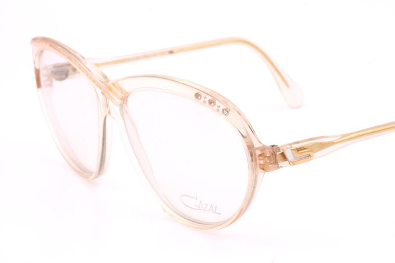 Cazal Mod 162 Col 193 Vintage-Brille/Katzenaugenbrille, Durchscheinende Rahmen Mit Strasssteinen Hergestellt in Westdeutschland Den 80Er Jahren von AudaxEyewearCH