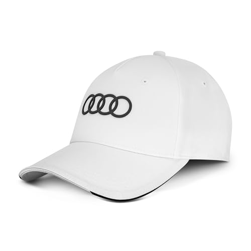 Audi 3132402610 Cap Basecap Baseballkappe Ringe Logo Baseballcap Mütze, weiß von Audi collection