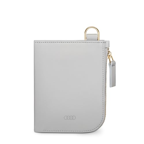 Audi collection Damen 3152400400 Minibörse Geldbörse Leder Brieftasche RFID-Schutz Wallet, grau von Audi collection