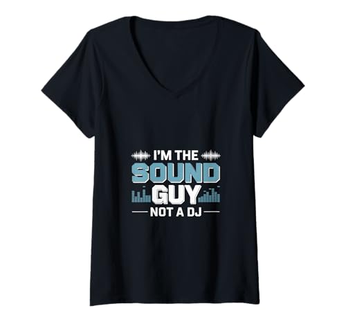 Damen I'm The Sound Guy Not A DJ Audio Engineer T-Shirt mit V-Ausschnitt Damen I'm The Sound Guy Not A DJ Audio Engineer T-Shirt mit V-Ausschnitt von Audio Mastering Sound Engineer