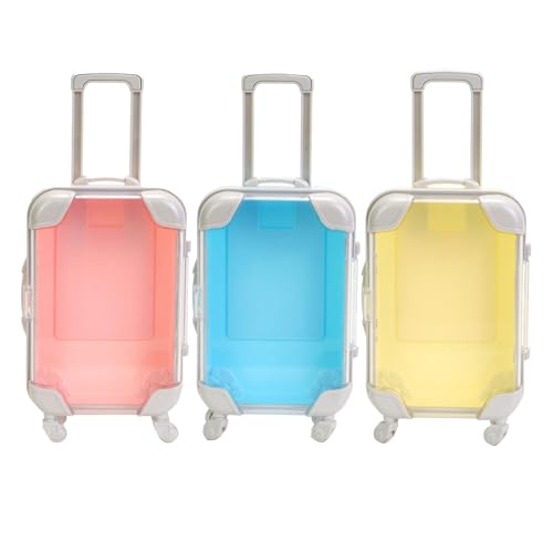 Audio frequency% 3 Stück Mini Koffer Geschenkbox, Reise Geschenk Reisekoffer Miniatur, Geldkoffer Als Geldgeschenk, Reisekasse Zum Verschenken Von Geld Für Reise(Blau+Rosa+Gelb von Audio frequency%