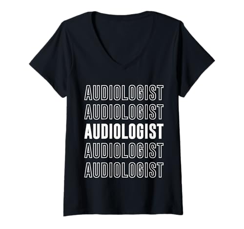 Damen Audiologe T-Shirt mit V-Ausschnitt Damen Audiologe T-Shirt mit V-Ausschnitt von Audiologist Apparel