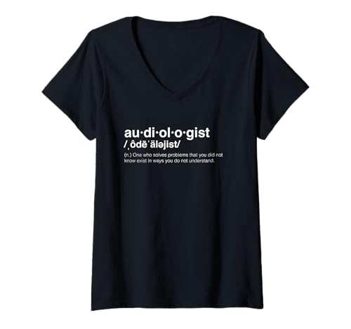 Damen Audiologe Audiologie T-Shirt mit V-Ausschnitt von Audiologist Audiology