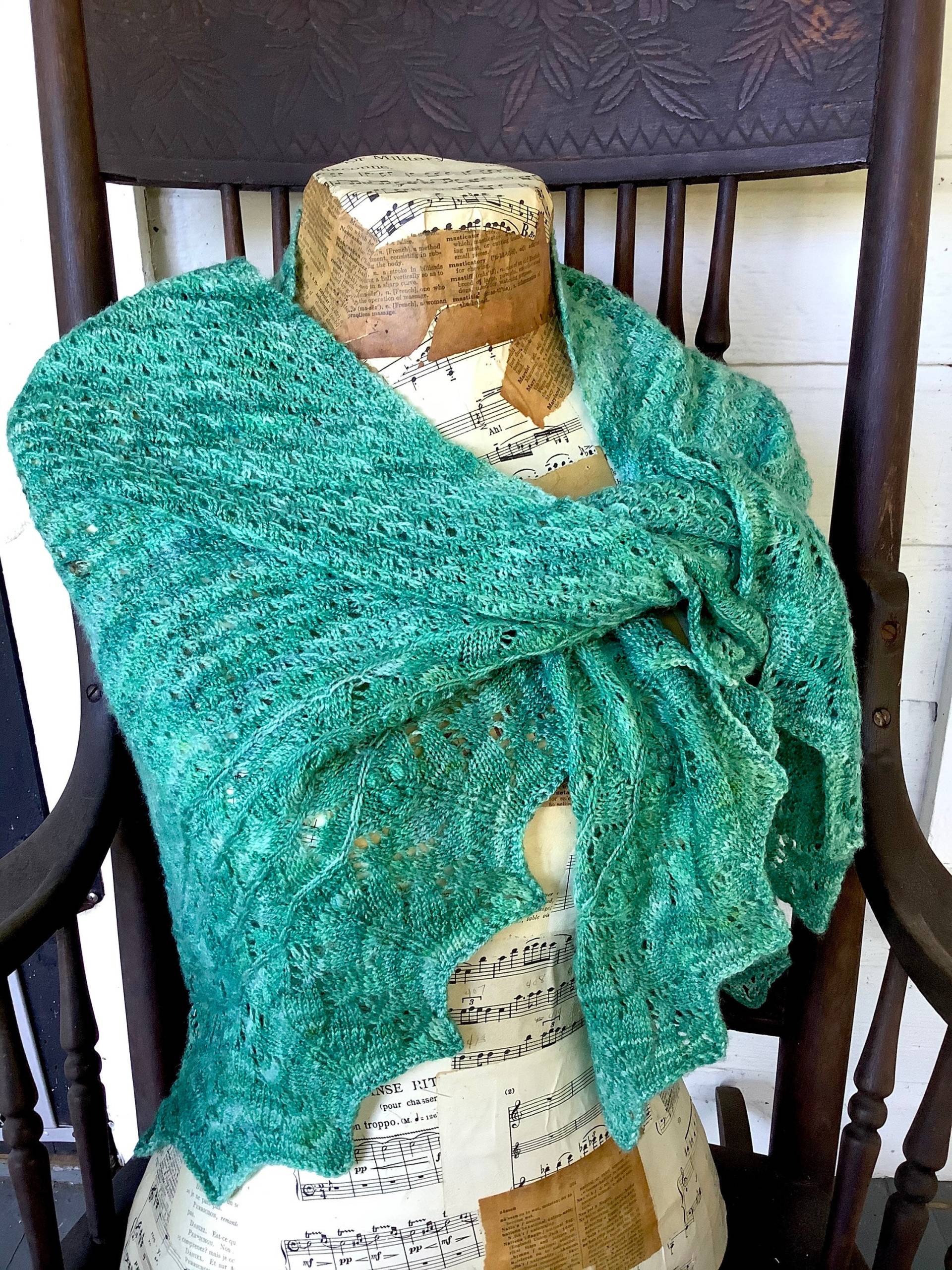 Neu Irish Lass Hand Gehäkelt Strick Spitze Schal Wrap Cape Türkis Jade Schöne Grüne Farben Urlaub Weihnachten Geschenk Audrey Knitted von AudreyKnitted