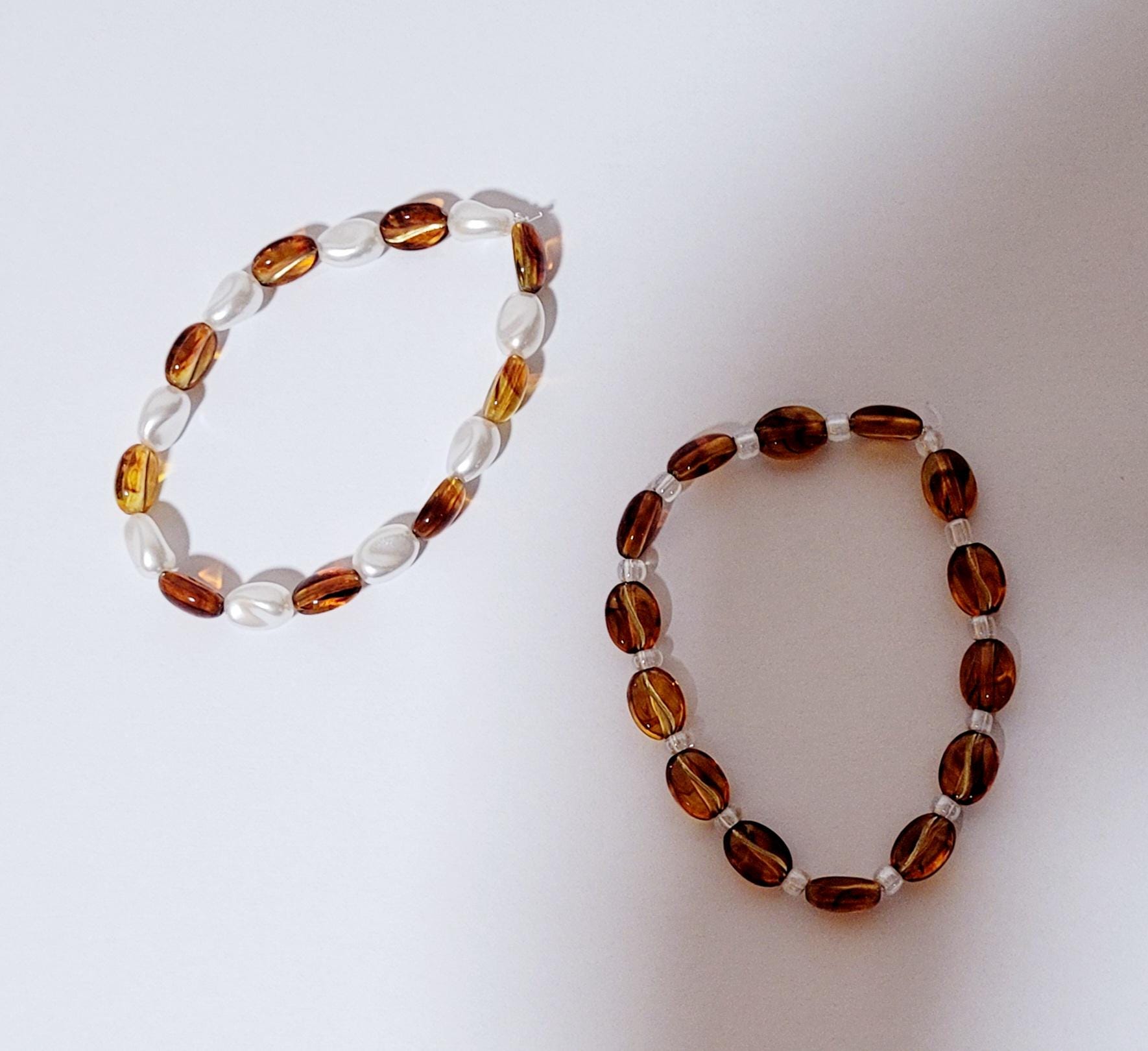 Armband Perlenarmband Kaffeebohnen Geschenk Geburtstag Schmuck von AudreyKreationen