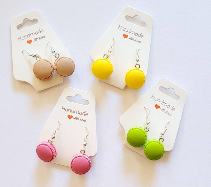 Hängeohrringe Ohrringe Macarons Geschenk Schmuck Handmade Geburtstag Valentinstag von AudreyKreationen