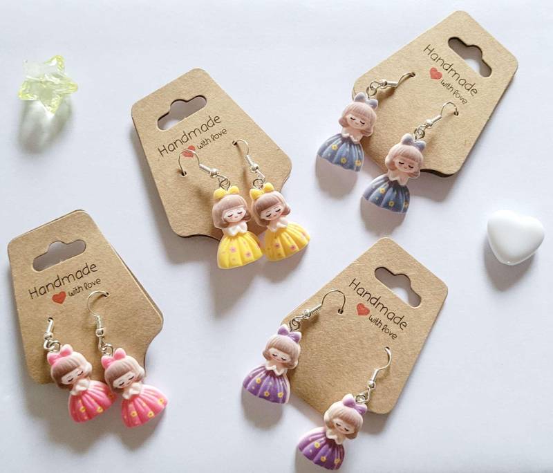 Hängeohrringe Ohrringe Mädchen Geburtstag Mitgbringsel Handmade Geschenk Prinzessin von AudreyKreationen