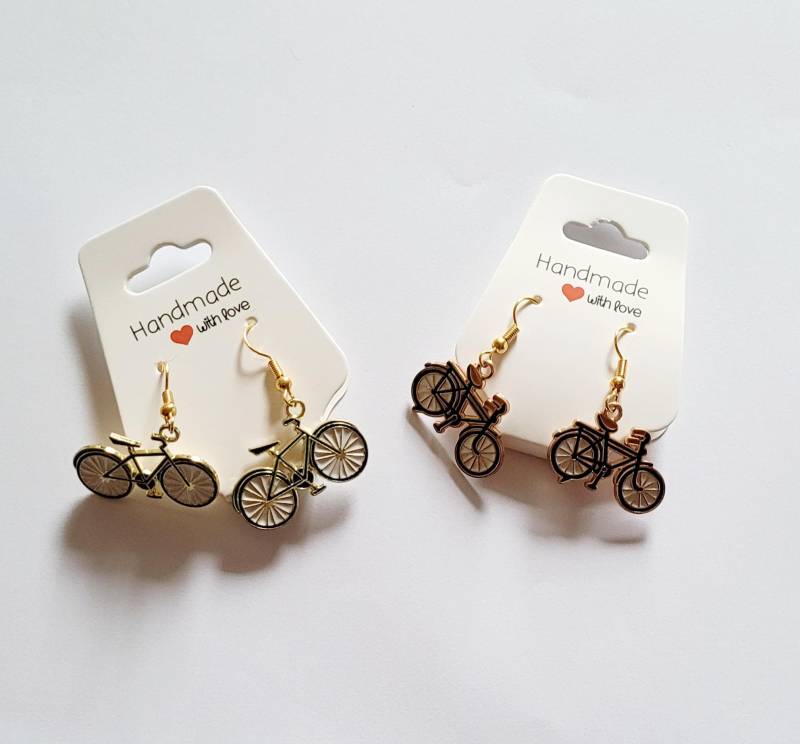 Ohrringe Hängeohrringe Fahrrad Geschenk Schmuck Geburtstag Mitbringel Ohrringe Hängeohrringe Fahrrad Geschenk Schmuck Geburtstag Mitbringel von AudreyKreationen