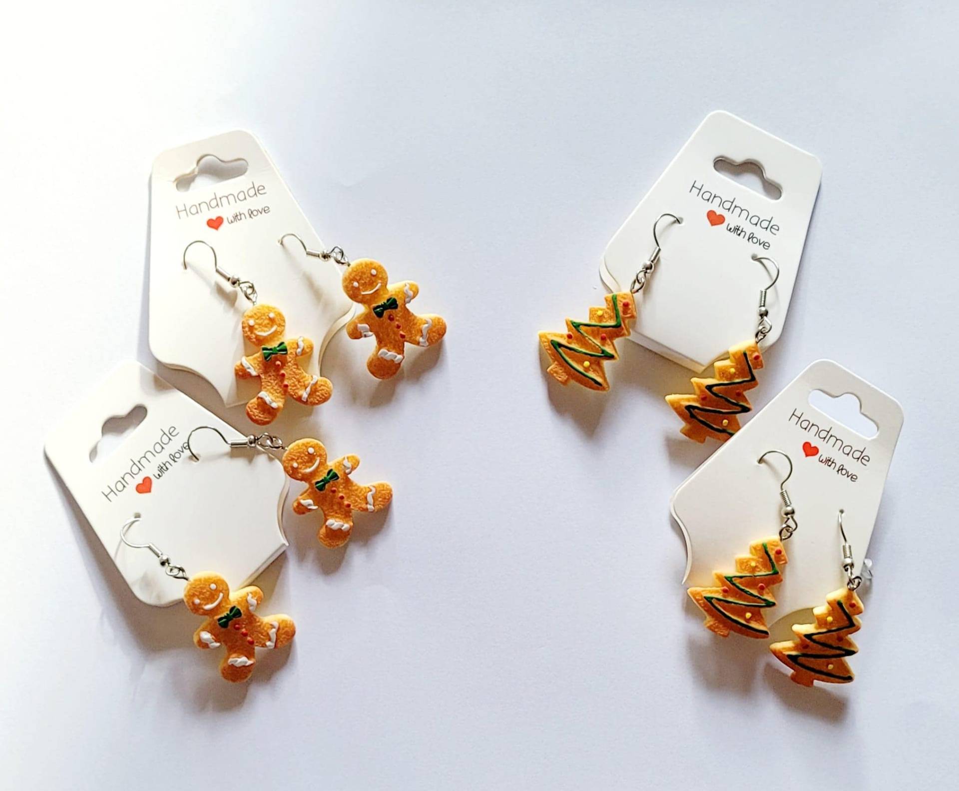 Tannenbaum Lebkuchenmann Ohrringe Hängeohrringe Weihnachten Geschenk Advent Weihnachtsbaum von AudreyKreationen