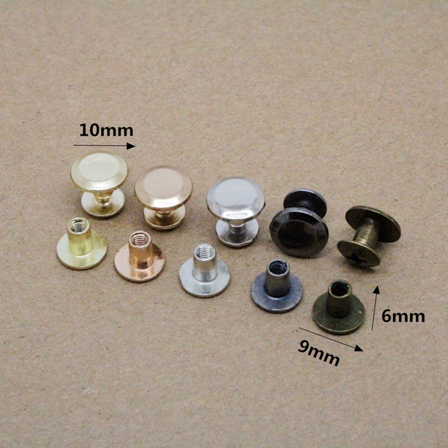 20 Set Flachkopfnieten Chicago Schrauben Für Lederbänder von AudreyjewelryB