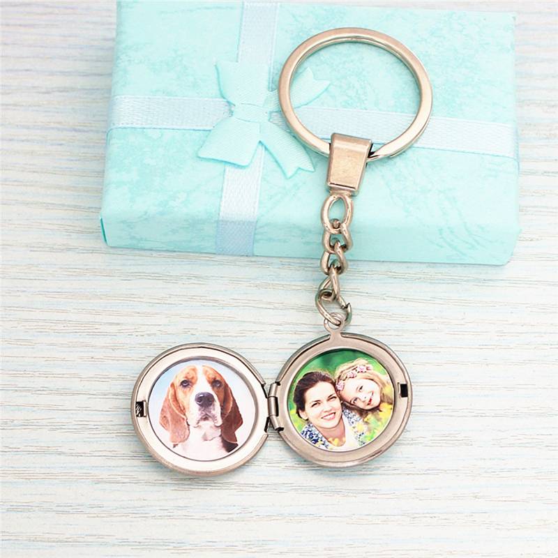 Personalisierte Foto Locket Keychain Gravierbar Edelstahl Andenken von AudreyjewelryB