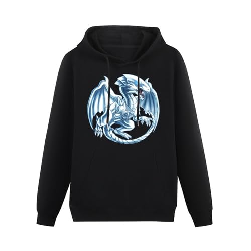 AuduE Blue Eyes White Dragon Mens Hoody with Kangaroo Pocket Sweatershirt Size M von AuduE