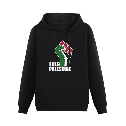 AuduE Mens Hoody Sweatershirt Politic J238 Free Palestine Palestine Free Flag Fist Size 3XL von AuduE